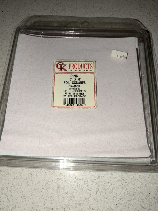 NEW-Up to 3 CK Products Pink 6″ x 6″ Foil Squares 125 per Package