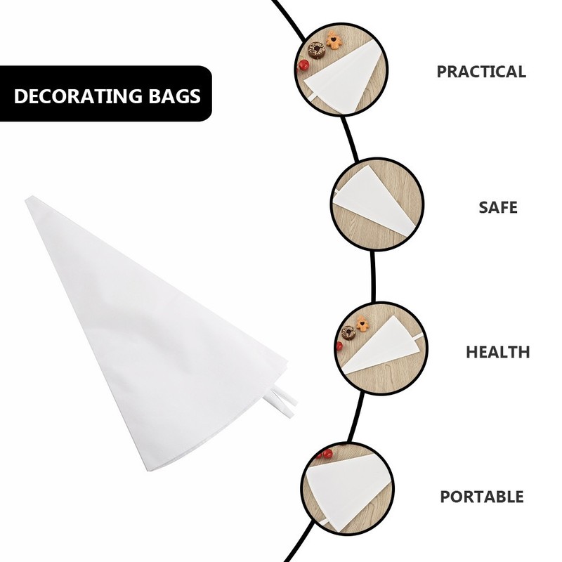 3 Pcs Reusable Pastry Bags Cotton Canvas Baking Decoration Icing Bags gallery