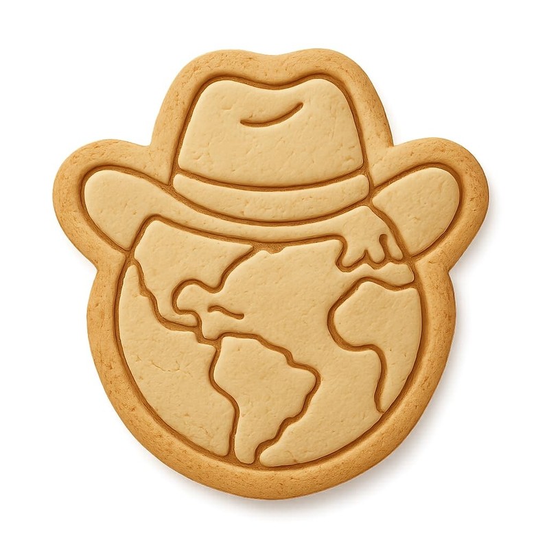 Cowboy Hat of the World Cookie Cutter & Stamp, Fondant & Clay Cutter – 3.8×4″