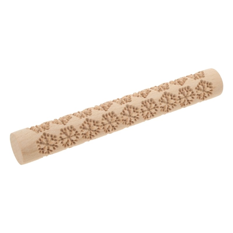 Exquisite Christmas Theme Pattern 3D Embossed Rolling Pin for Cake Dough Biscuit gallery