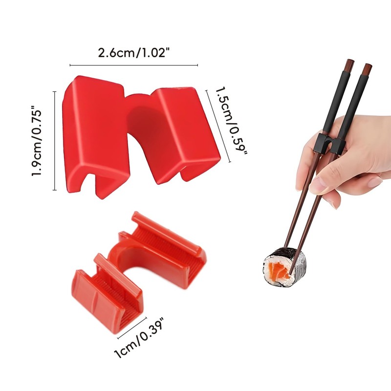 5 PCS Reusable Chopstick Helpers Training Hinges Connector Multicolor gallery