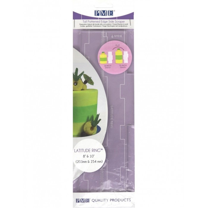 PME Acrylic Tall Patterned Edge Side Scraper for Cake Decorating Various Sizes gallery