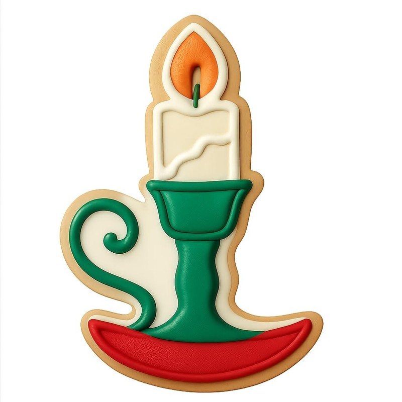 Dramatic Candlestick Cookie Cutter & Stamp, Fondant & Clay - 1.5x4 gallery