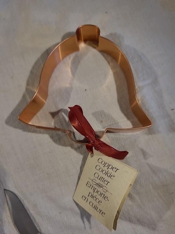 Copper Cookie Cutter or Christmas Ornament . Bell