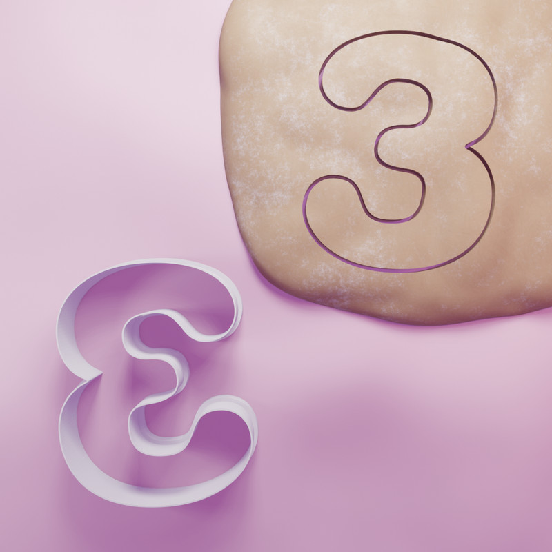 Number 3 Cookie Cutter