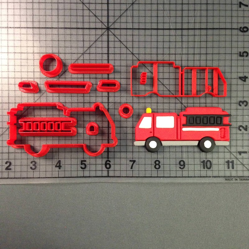 Fire Truck 266-B912 Cookie Cutter Set