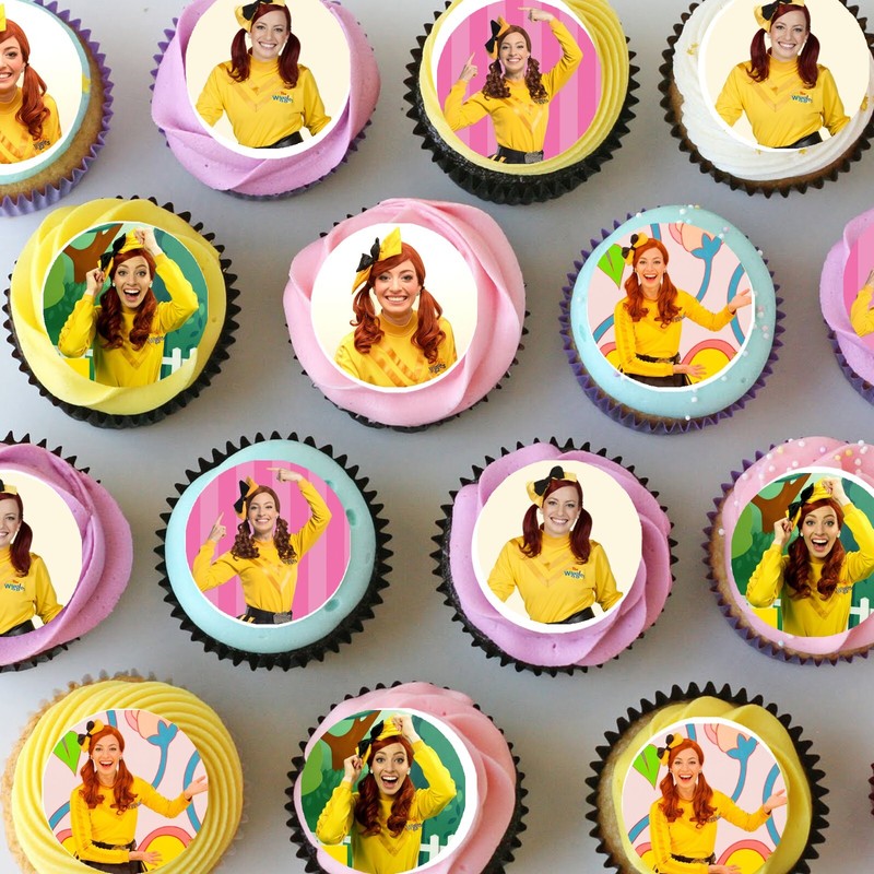 Emma Wiggle Wiggles Pre-cut Mini Edible Icing Cupcake or Cookie Toppers