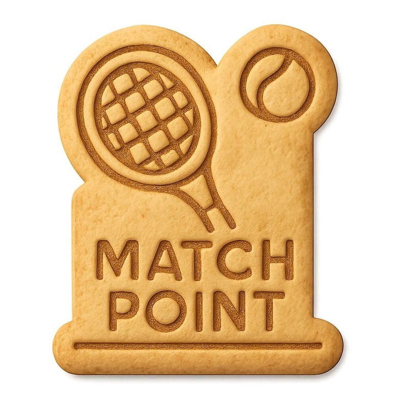 Tennis Match Point Cookie Cutter & Stamp, Fondant & Clay – 4×4.5