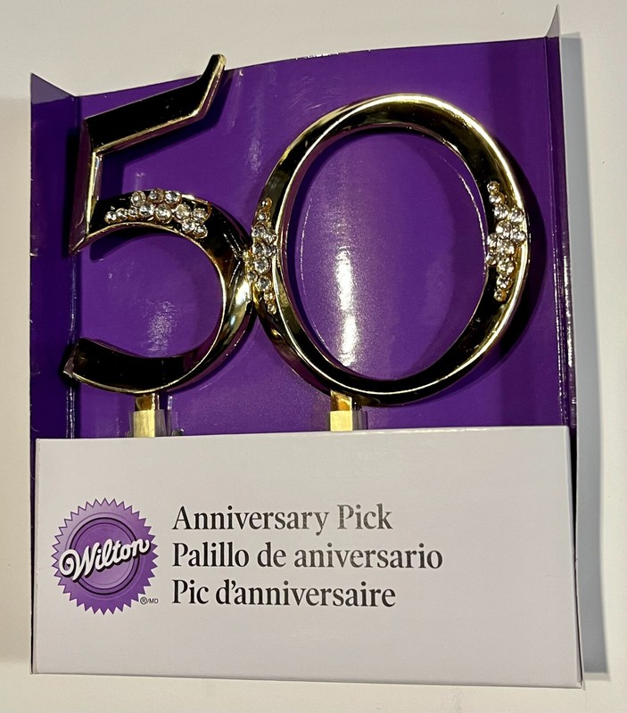 Wilton 50th Birthday/Anniversary Pick for Cakes or in floral arrangements New gallery