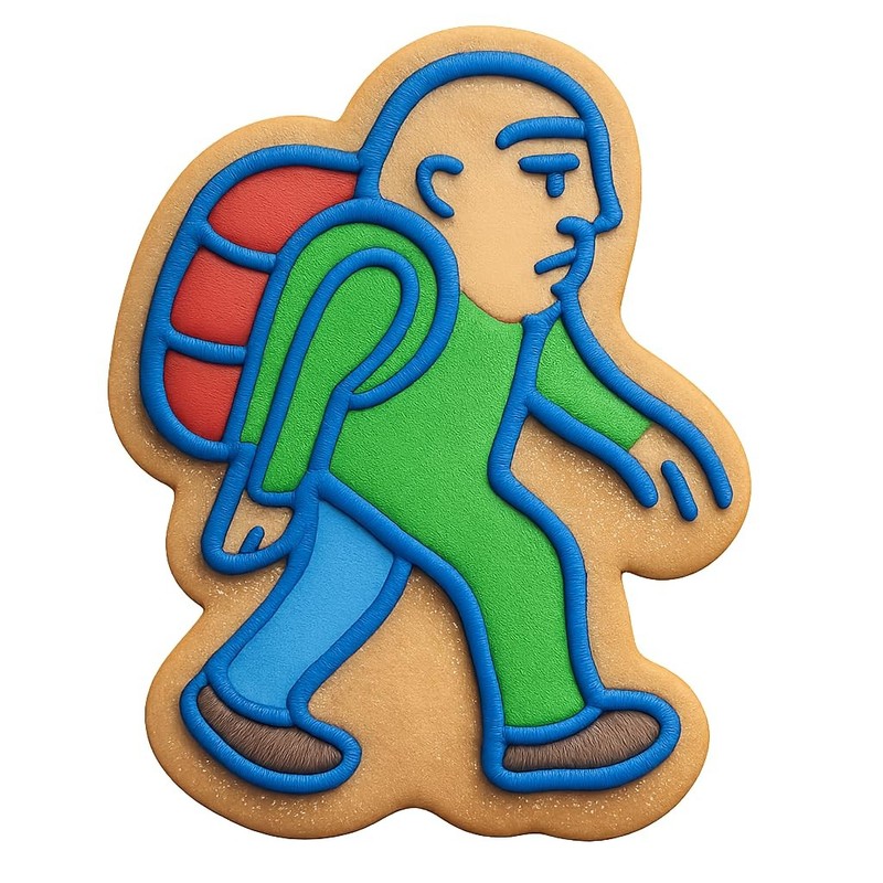 Big Foot with Backpack Cookie Cutter & Stamp, Fondant & Clay - 4x3.3 gallery