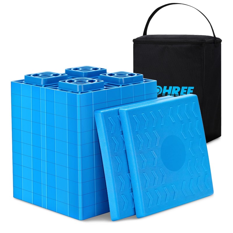 Kohree Heavy Duty Rv Leveling Blocks 12 Pack Camper Leveling Blocks Storage Bag