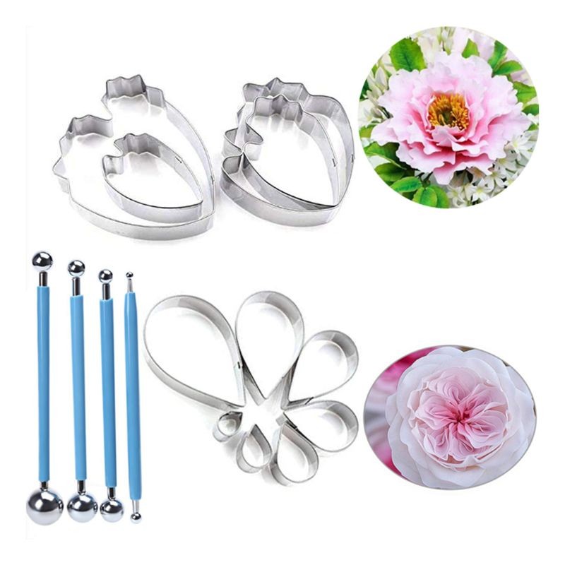 7 Pcs Rose Petal Cutter and 4 Pcs Herbaceous Peony Cutter 4 Pcs Metal Ball gallery