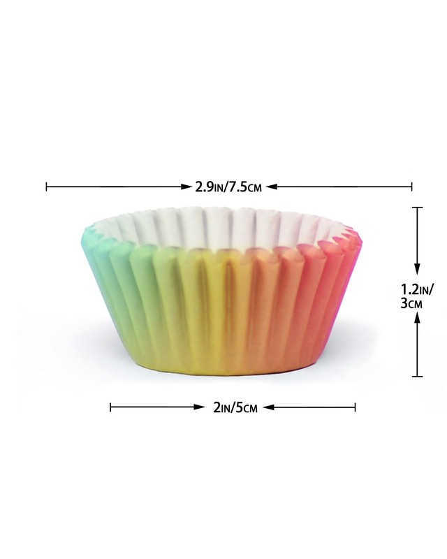 300 PCS Cupcake Liners Food Grade Gradient Design Muffin Paper Baking Cups gallery