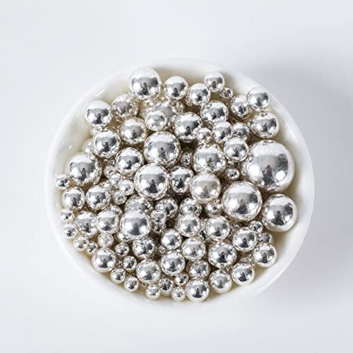 Kasvan Pearl Sugar Sprinkles - Edible Candy Pearls 130g/4.58 Oz, Mix Silver gallery