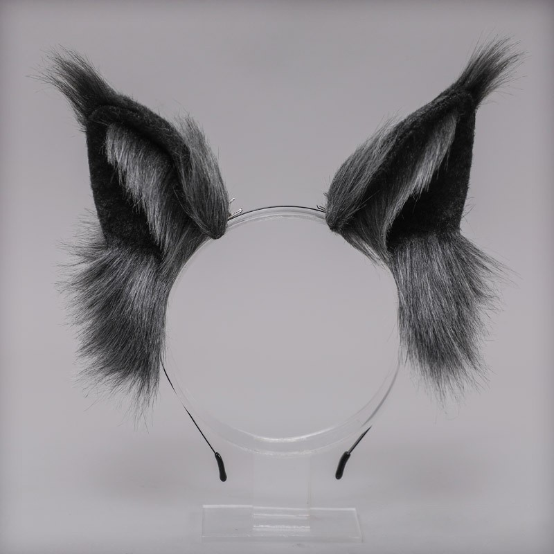 1pc 2021 Lovely Faux Wolf Ears Headband Realistic Furry Fluffy Animal Hair H AL