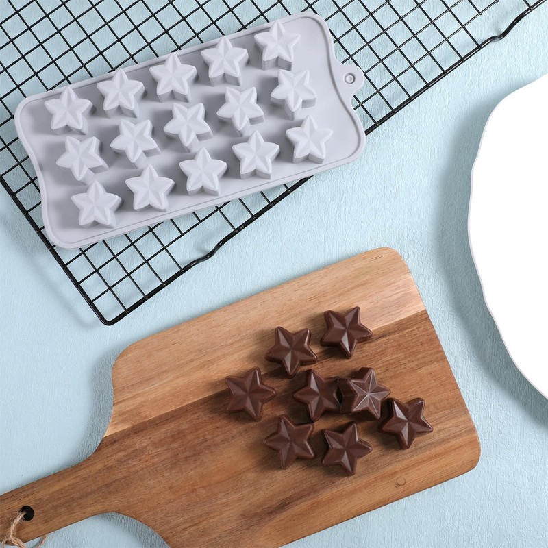 2Pcs Star Silicone Mold Star Candy Mold Mini Stars Mint Molds Small Candle Mo... gallery