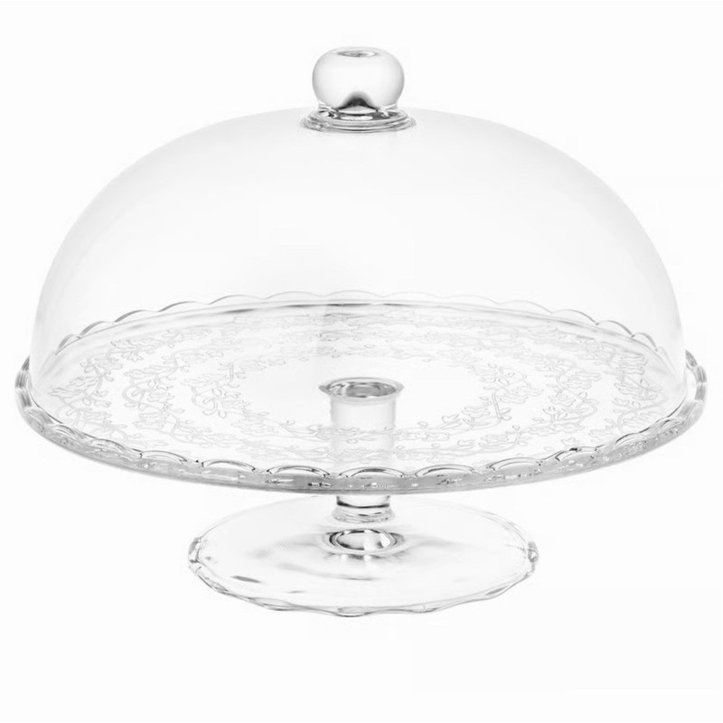 New IKEA ARV BROLLOP Cake Stand with Lid Clear Glass 29 cm (11 “) 401.255.50