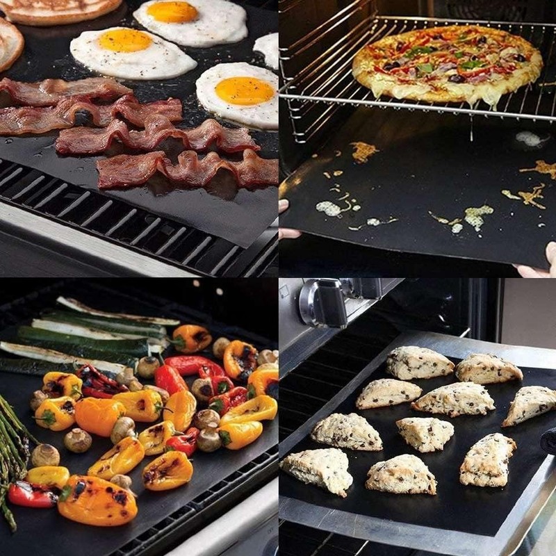 Large Oven Liners，5 PACK Heavy Duty Teflon 15.7 x 13 inches, Black-US gallery