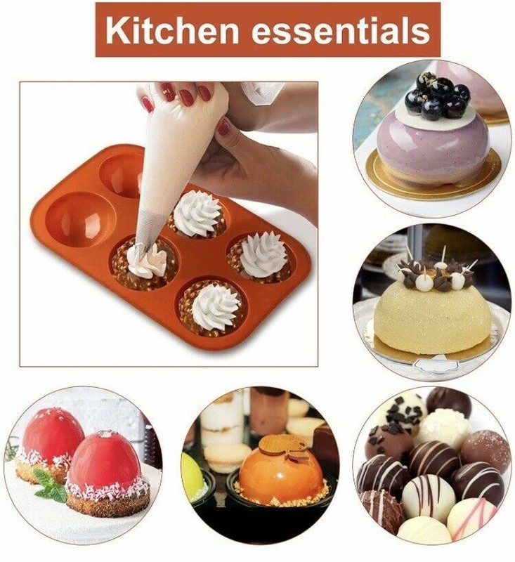 ❤️Silicone ❤️Cake MOLD Hot Chocolate Bombs ❤️Mould 2" Half Ball SOAP BATH Baking gallery