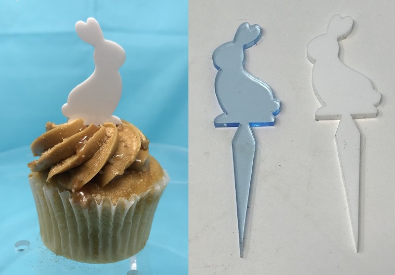 Choice of 16 Colors Pack Bunny Cupcake / Party Picks