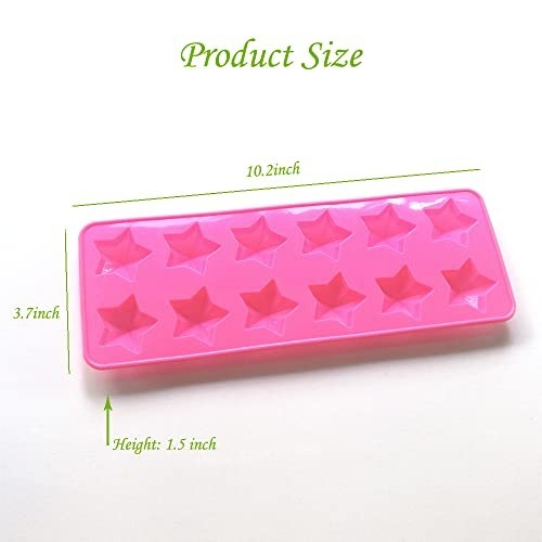 Silicone Candy Mold Star Shape Reusable for Chocolate Ice Cube Jelly Pink gallery