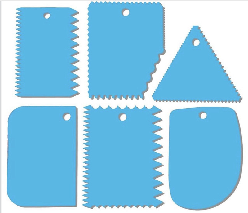 Cake Scraper Set, Cake Decorating Combs Blue – A0266