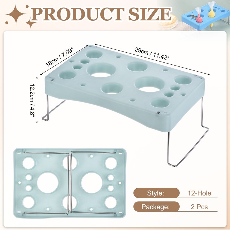 2 pcs pocket bag holder for decorating, 11.4 x 7.1 inches 12, light blue gallery