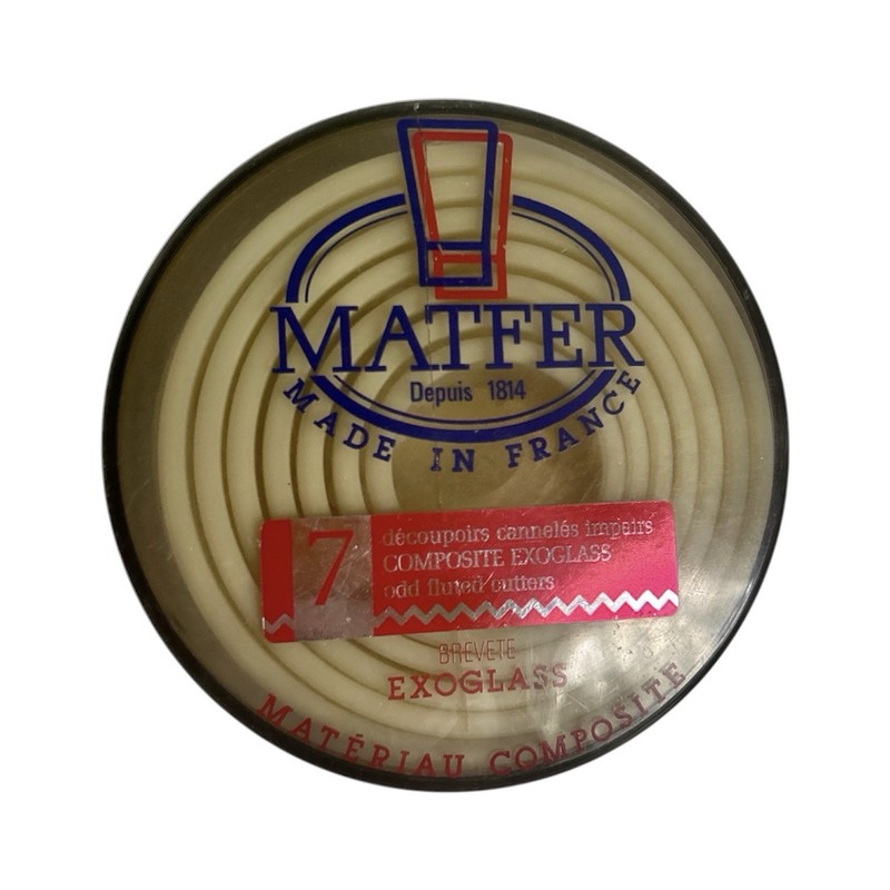 Matfer Bourgeat Exoglass Round Pastry Cutter Rings Set of 7 France w/ Case gallery