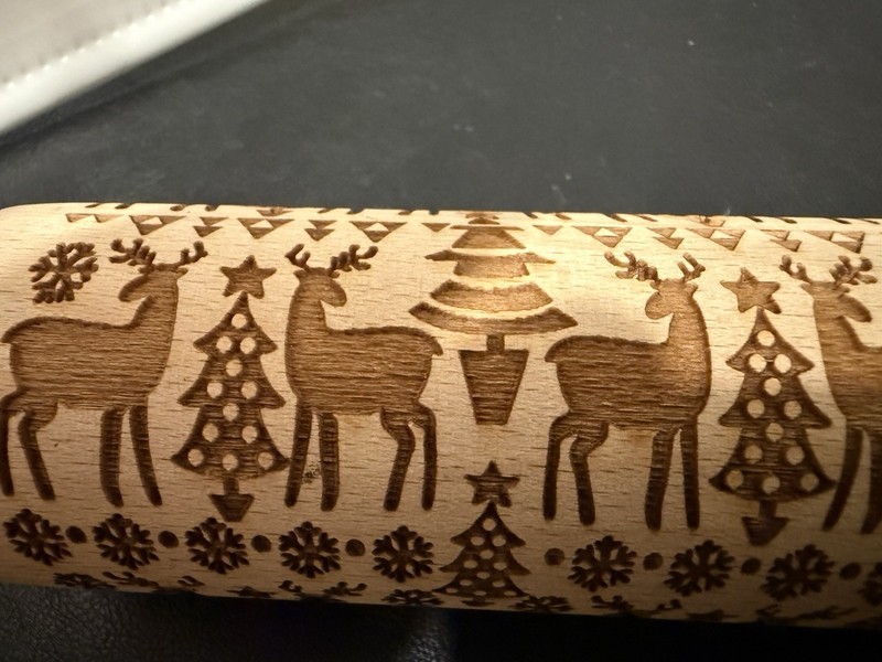Winter Wonderland Embossed Wooden Rolling Pin ￼ gallery