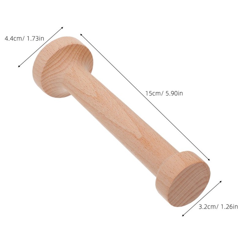 2 Pcs Wooden Dual Sided Tart Tamper Pastry Dough Press Mini Cheesecake Mold gallery
