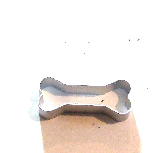 Dog Bone Shaped Silver Stainless Steel Cookie Cutter -NWOT (F)