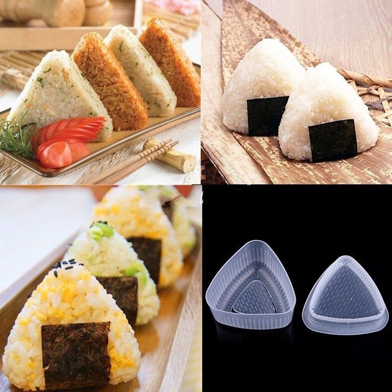 2Pcs Transparent Practical Kitchen Bento Decorating Sushi Onigiri Mold-dx