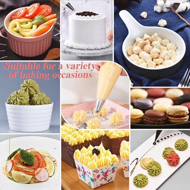24 Inch Extra Large Piping Bags, 200 PCS Clear Disposable Icing bags, Thicken... gallery