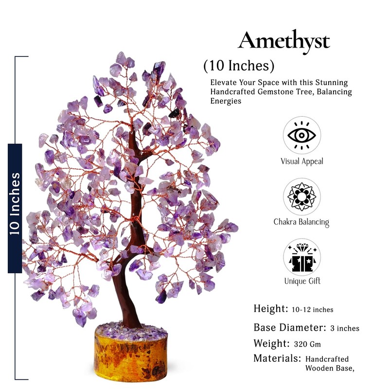 Yatskia Amethyst Crystal Tree Of Life Crystal Tree For Positive Energy Purple gallery