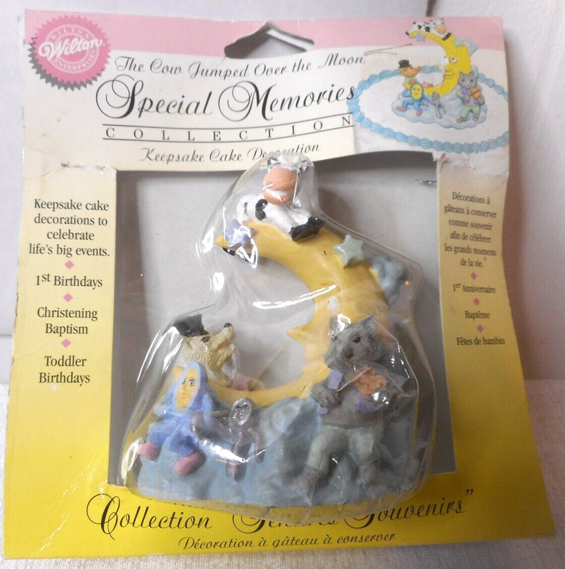 1998 Wilton Cow Jumped Over the Moon Special Memories Keepsake Cake Decoration