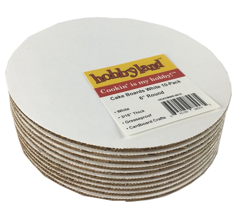 White Cake Boards 10-Pack 6-inch Round Coated Greaseproof Cardboard Circles gallery