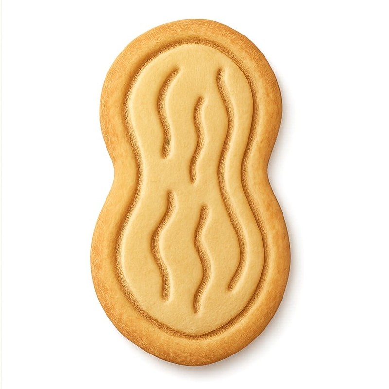 Half Peanut Cookie Cutter & Stamp, Fondant & Clay – 2.5×4″