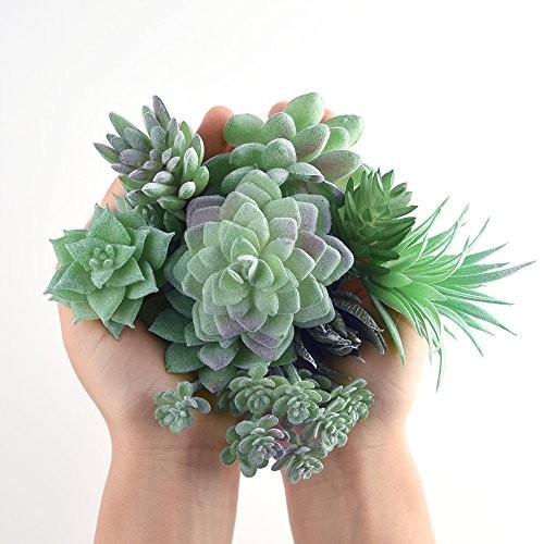 15 Pcs Artificial Succulent Plants Green Unpotted Faux Flower Succulents 15Pcs gallery