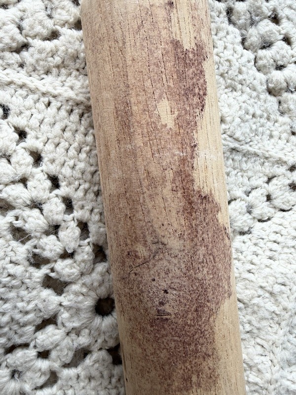 Wood Plain Rolling Pin With Handles Brown Solid/Plain vintage see pictures gallery