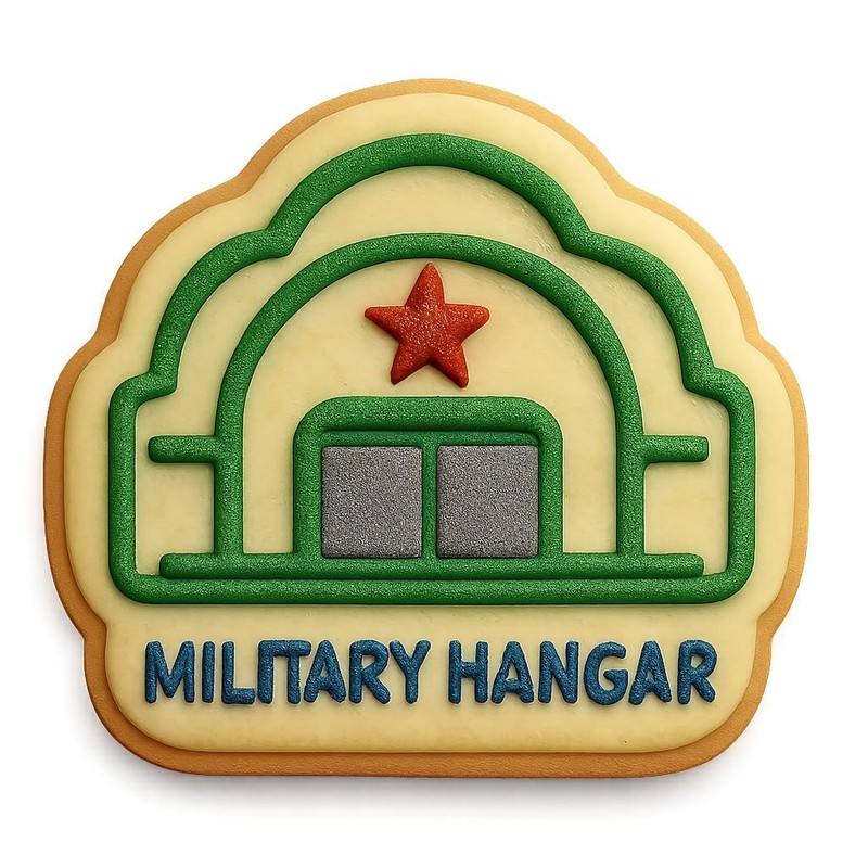 Military Hangar Cookie Cutter – 4×3.2″ Creative Party Design
