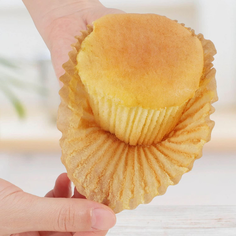 Jumbo Cupcake Liners Natural Muffin Baking Cups 300-Count, No Smell, Food Grade, gallery