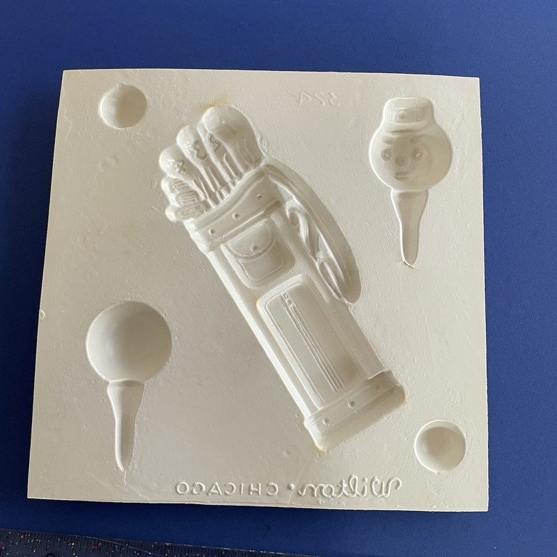Vtg Wilton Plastic Mold #324 Golf Anthropomorphic MCM Sports DIY Candy Making gallery