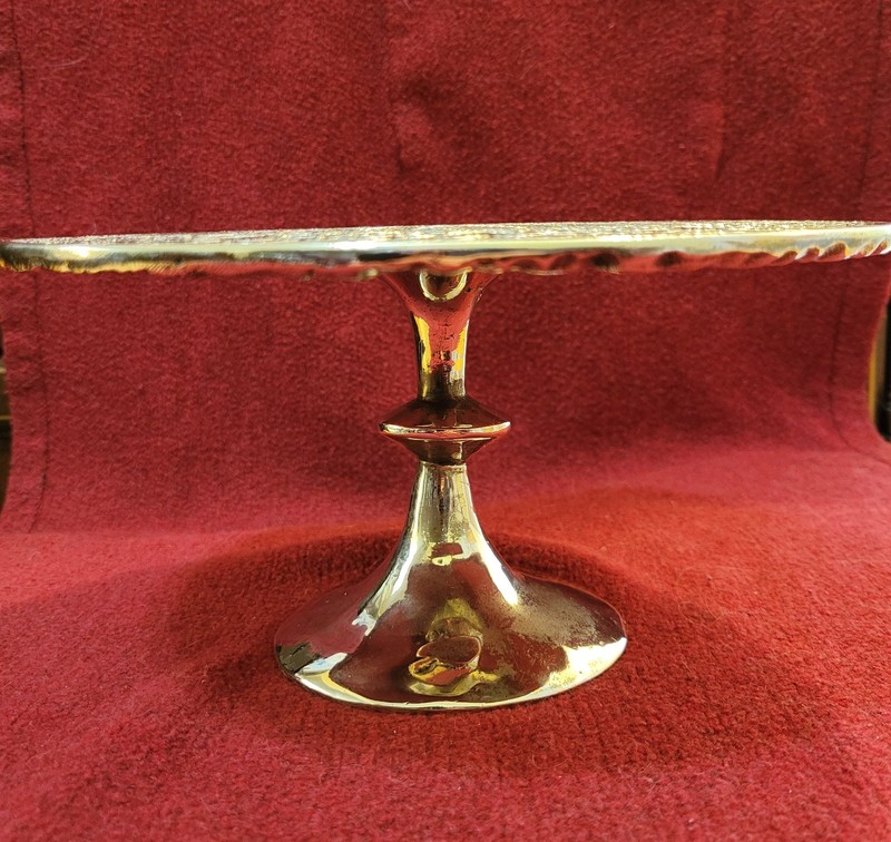 RARE And Stunning Michael Aram Pedestal Pastry Plate 1989 gallery