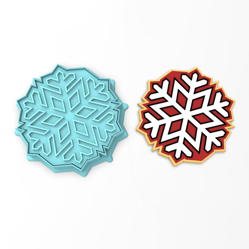 Snowflake Cookie Cutter & Stamp #3 | Snowing Snow Christmas Xmas Winter Flake