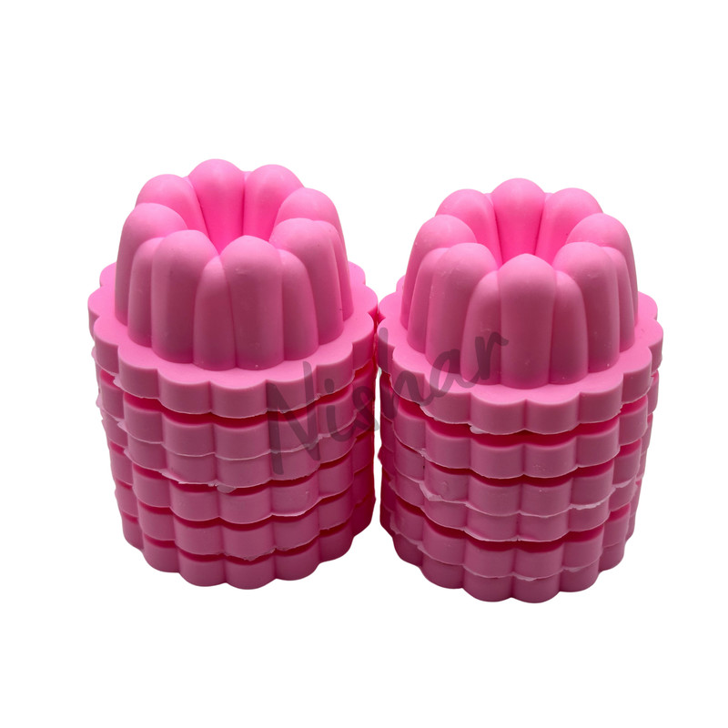 Puto Molds Pichi pichi Kutsinta Cups Dessert 12 PIECES 7cm diameter Pink Color gallery