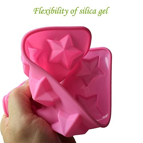 Silicone Candy Mold Star Shape Reusable for Chocolate Ice Cube Jelly Pink gallery