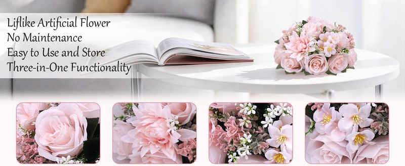 Flower Balls for Centerpieces Tables: 10 PCS 9.5 Inch White Flowers for gallery