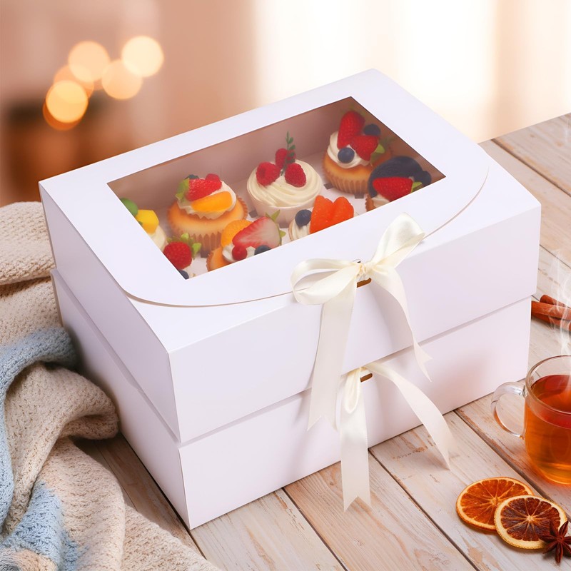 20 Pack Cupcake Boxes Hold 12 Standard Cupcakes, 12 Count Cupcakes Boxes, Foo... gallery