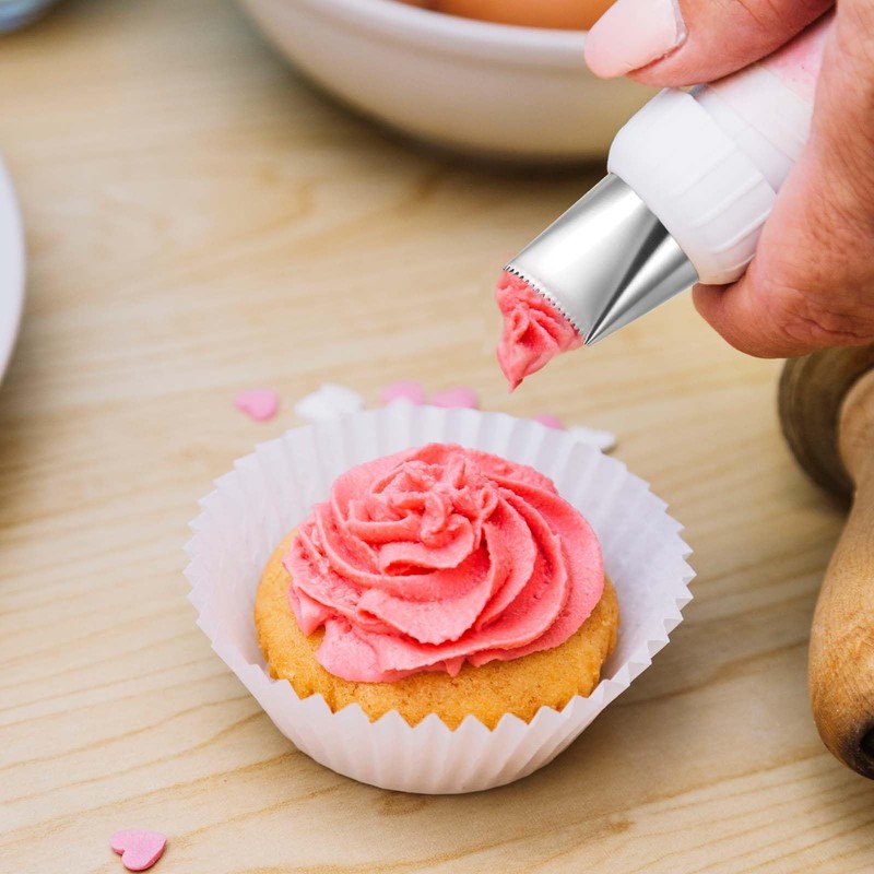 3 PCS Piping Tips Set Large Frosting Piping Kit Stainless Steel Cake Icing No... gallery