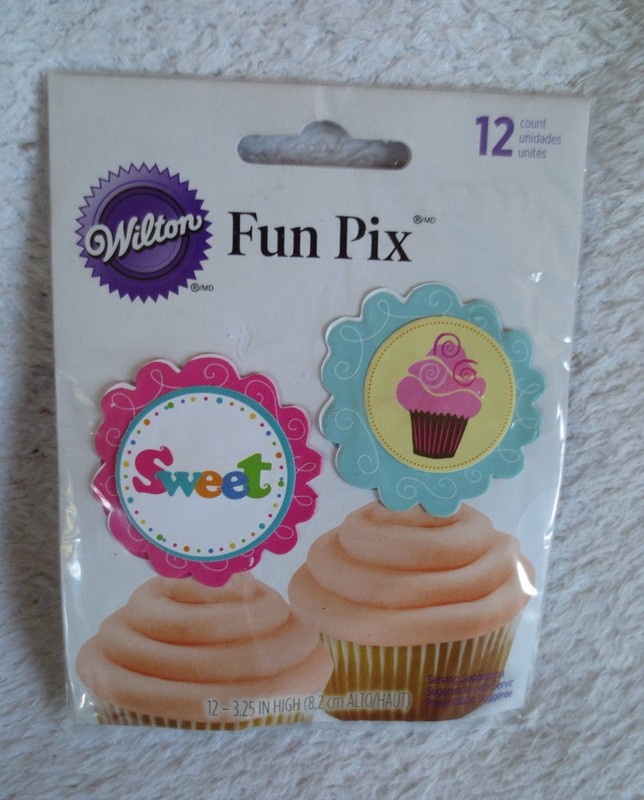 Wilton Sweet Party Fun Pix Cupcakes Toppers New 2113-1395